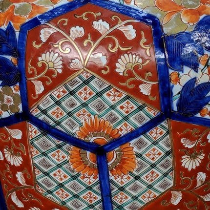 c1870 19" Imari-Tempel-Bodenvase 10" breit Meiji-Zeit japanische Palastvase aus Porzellan