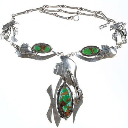 Dan Nieto, Kewa Sterling necklace with high grade turquoise
