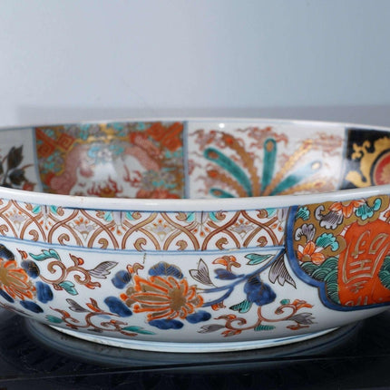 Huge 14.75" Antique Japanese Meiji Period Imari centerpiece bowl