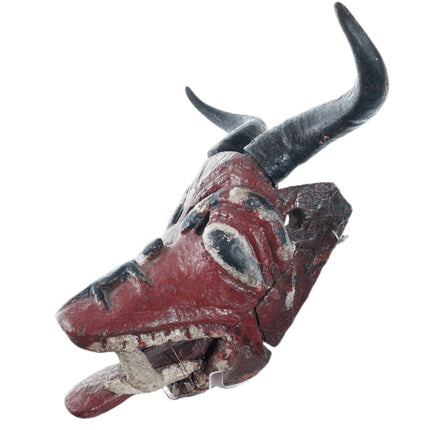 Antique Devil Pastoral Mexican Dance mask