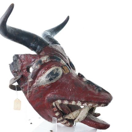 Antique Devil Pastoral Mexican Dance mask