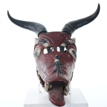 Antique Devil Pastoral Mexican Dance mask