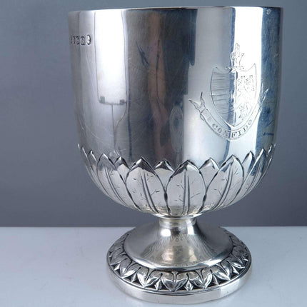 English c1812 George III Sterling Goblet with Boyd Clan Armorial Crest  Henry Ch
