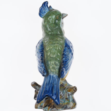 18th century Delt/French Faience Figure of Cockatoo