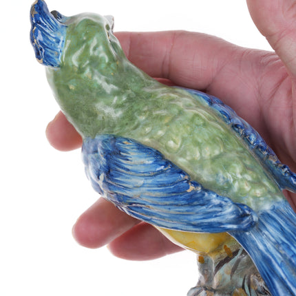 18th century Delt/French Faience Figure of Cockatoo