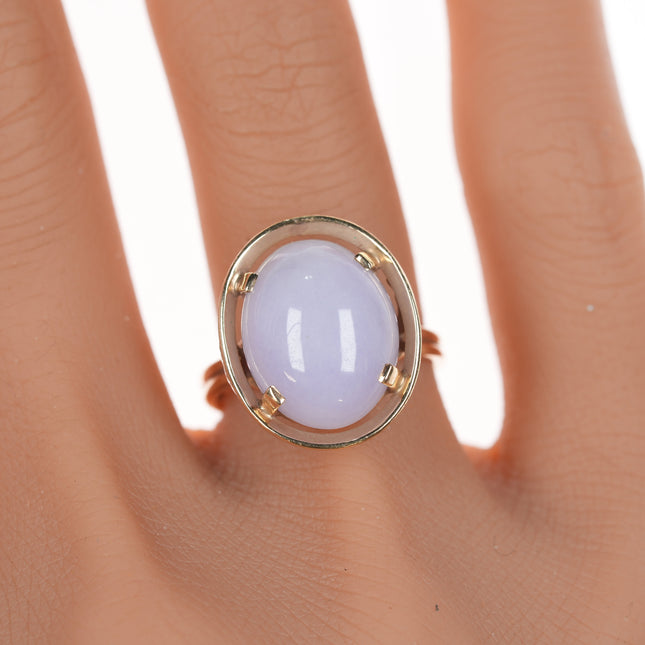 sz7.25 14k Ming's of Hawaii Lavender Jadeite ring