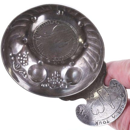 French 18th-19th Century Silver wine tasting cup with 1658 Coin