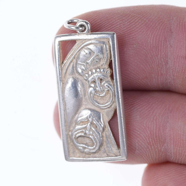 Rare Retired James Avery Laugh Now Cry later madonna pendant/oversized charm
