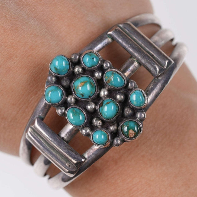 Nice Vintage Sterling/turquoise cuff bracelet