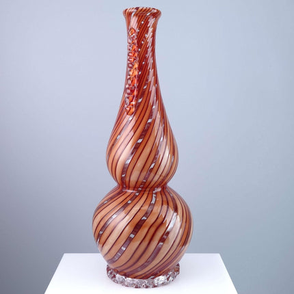 c1960 Ercole Barovier Striato Murano Art Glass Vase