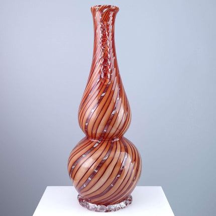 c1960 Ercole Barovier Striato Murano Art Glass Vase