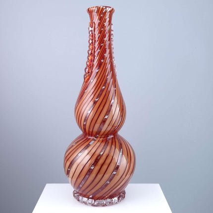 c1960 Ercole Barovier Striato Murano Art Glass Vase