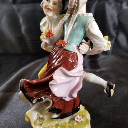 Antique Royal Vienna Tyrolean Dancers Figural Group