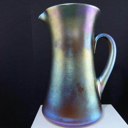 c1920 Huge Steuben Gold Aurene Water Pitcher