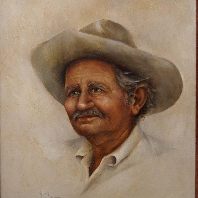 Betty Allison Texas Cowboy Oil on Canvas