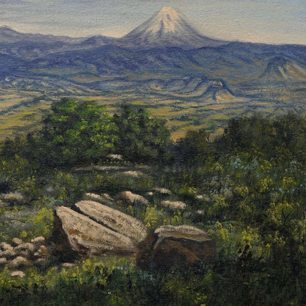 c1980 Mexican Landscape Oil on Canvas with Incredible Detail