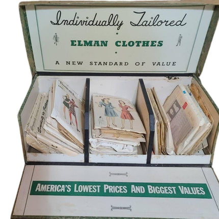 1950's Elman Clothes Vintage Sewing Pattern Display with Butterick/McCall's Dres