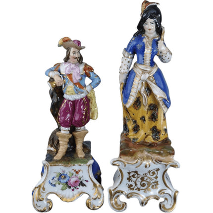 c1840 French Old Paris Porcelain Scent Bottles