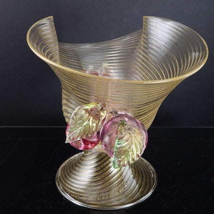 Cenedese Murano Centerpiece with applied fruit handles