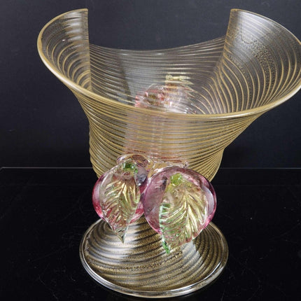 Cenedese Murano Centerpiece with applied fruit handles