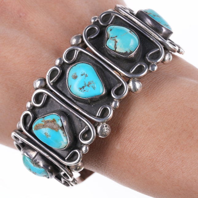 7" Vintage Navajo Sterling and turquoise bracelet