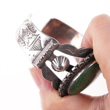 6.5" Fred Harvey Era Southwestern sterling and turquoise bracelet