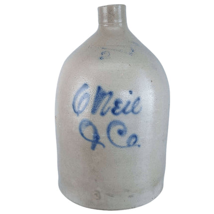 John O'Neil, Whitehall, New York Stoneware Whiskey Advertising Jug