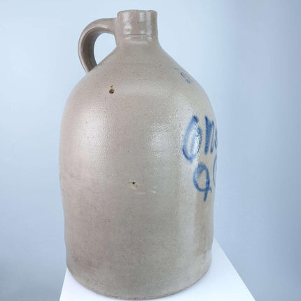 John O'Neil, Whitehall, New York Stoneware Whiskey Advertising Jug