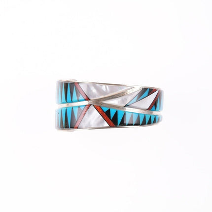 6 5/8" Zuni multi-stone channel inlay bracelet