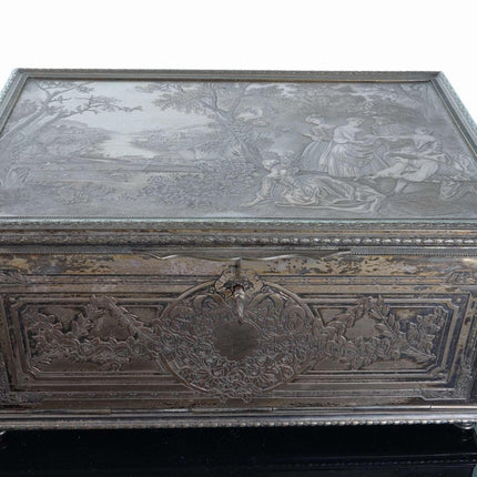 c1890 French Silverplate Jewelry Box