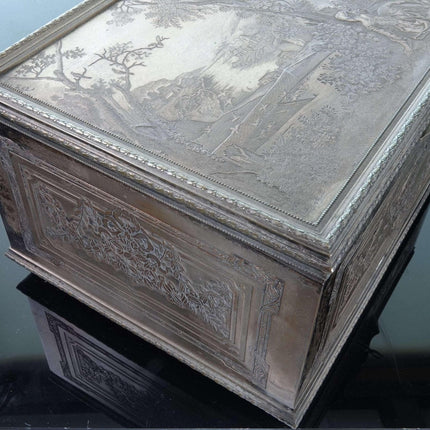 c1890 French Silverplate Jewelry Box