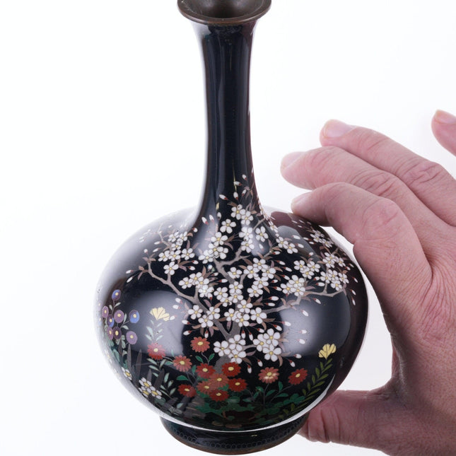Antike japanische Cloisonné-Vase aus der Meiji-Zeit