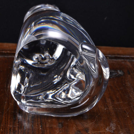 9" Steuben Crystal Slinky Cat Figure Flawless 3.5" wide