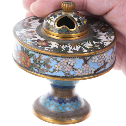 um 1900 Antikes Cloisonné-Räuchergefäß