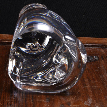 9" Steuben Crystal Slinky Cat Figure Flawless 3.5" wide