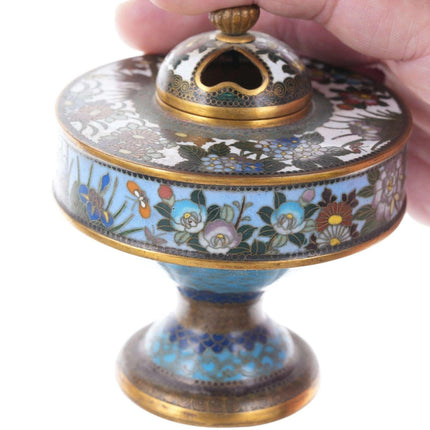 um 1900 Antikes Cloisonné-Räuchergefäß