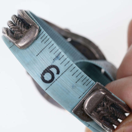 c1940's Navajo Silver Petrified wood cuff