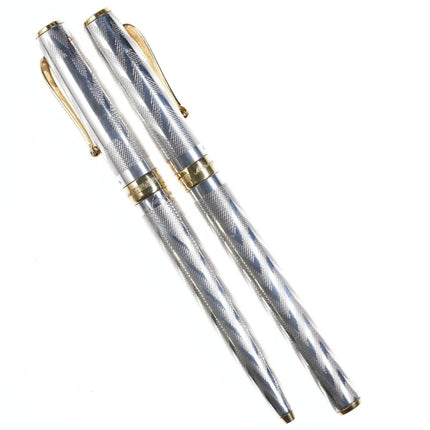 Sterling italienisches Montegrappa 402 Stiftset aus den 1980er Jahren