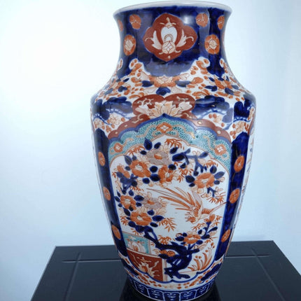 Large Meiji Period Japanese Imari Floor Vase