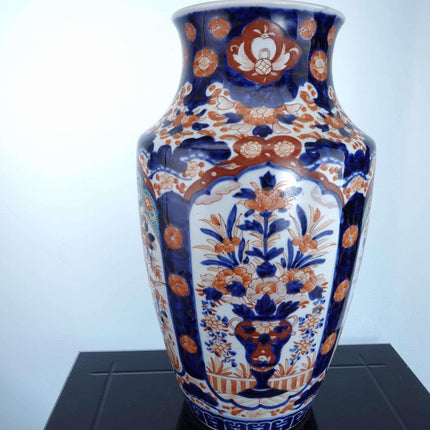 Large Meiji Period Japanese Imari Floor Vase