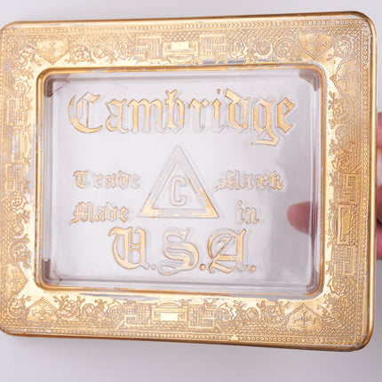 c1930's Cambridge Glass Store Display Advertising plaque