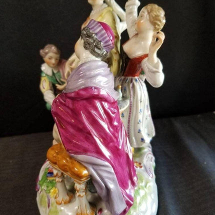 Antique Dresden Ludwigsburg Figure Group 8"