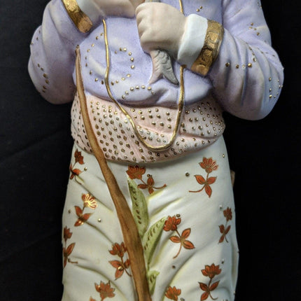 19" c1905 Royal Rudolstadt Bisque Boy/Girl Figure Pair