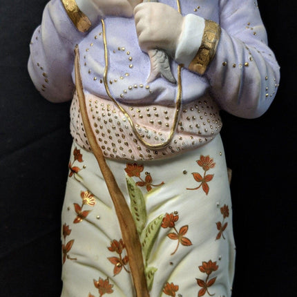 19" c1905 Royal Rudolstadt Bisque Junge/Mädchen Figurenpaar