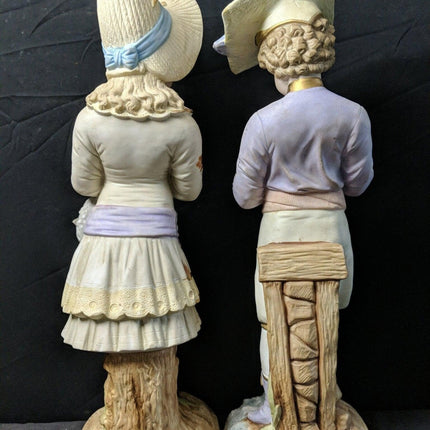 19" c1905 Royal Rudolstadt Bisque Boy/Girl Figure Pair