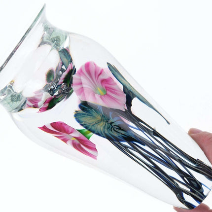 Jeremiah Lotton Multi-Flora art glass vase