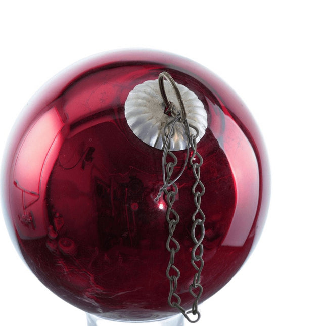 c1880's 7" Antique Kugel Christmas ornament Mercury glass ball