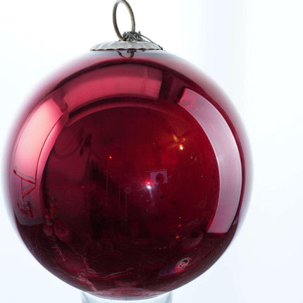 c1880's 7" Antique Kugel Christmas ornament Mercury glass ball