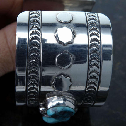 Ron Tom Navajo Sterling Silver Turquoise Cuff Bracelet