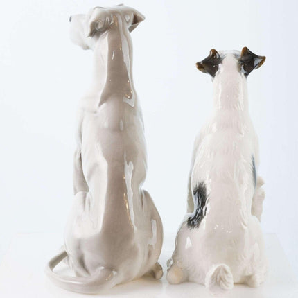 Nymphenburg Dog Figures Fox Terrier and Great Dane